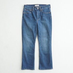 Madewell Womens Cali Demi Boot Jeans Tierney Wash Clean Hem Size W28